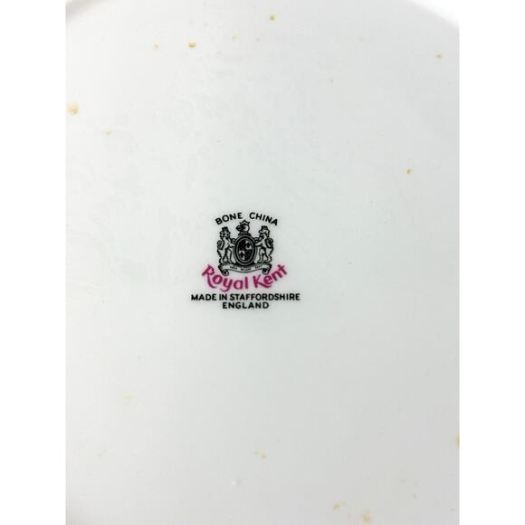 Vtg Royal Kent Staffordshire Bone China Salad Plates Set Of 6 Camilla Pattern - Picture 5 of 5